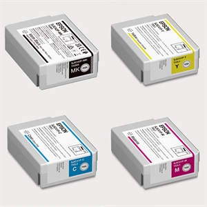 Fuldt conjunto de cartuchos de tinta para Epson ColorWorks C4000, Preto Fosco
